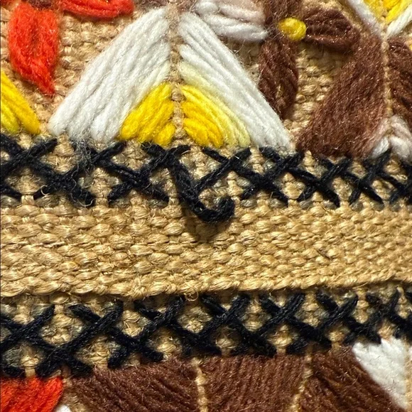 Unique 70’s Style Embroidered Tote Bag - Picture 7 of 7